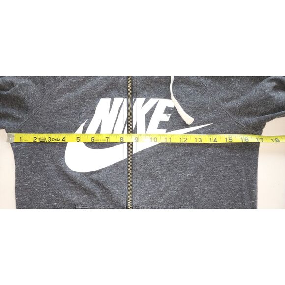 Nike Full Zipper Front Grey Hooded Sweatshirt Size XS - Picture 10 of 10